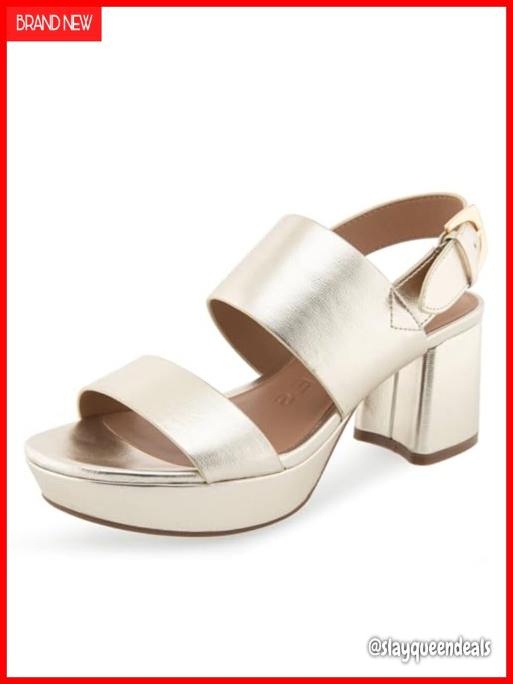 Platform Slingback Sandal with Supportive Block Heel and Flexible Straps